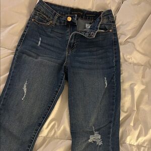 Kendall & Kylie Dark Blue Ripped Skinny Jeans
